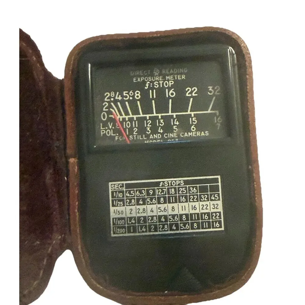 Vintage Weston Light Meter Exposure With Original Case & Strap 3518-60
